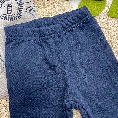 Conj. Colete, Blusa Manga Longa Tiger e Calça de Moletom - Cinza e Azul Jeans